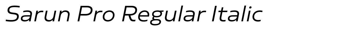 Sarun Pro Regular Italic image